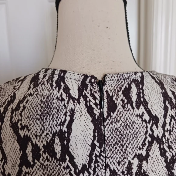 A.L.C. Brinley Snakeskin Puff Short Sleeves Mini Dress - Picture 12 of 16